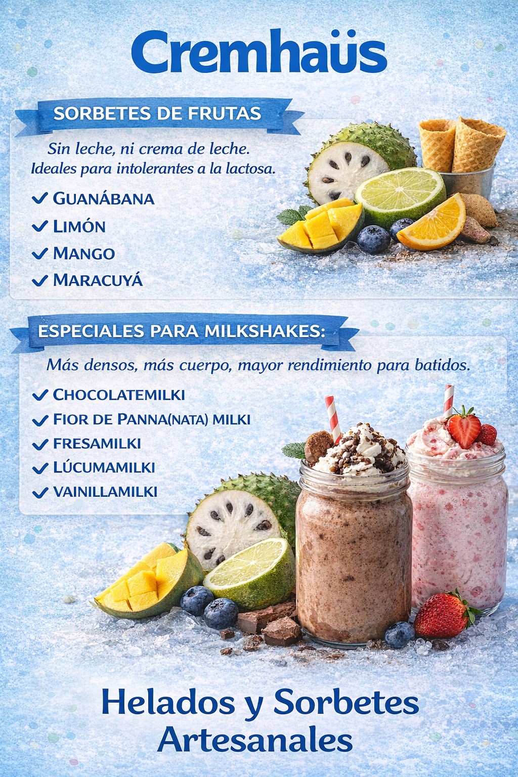 Catálogo Cremhaus sorbetes y milkshakes